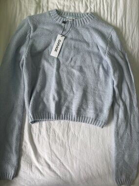 Garage Pale Blue Crewneck Sweater